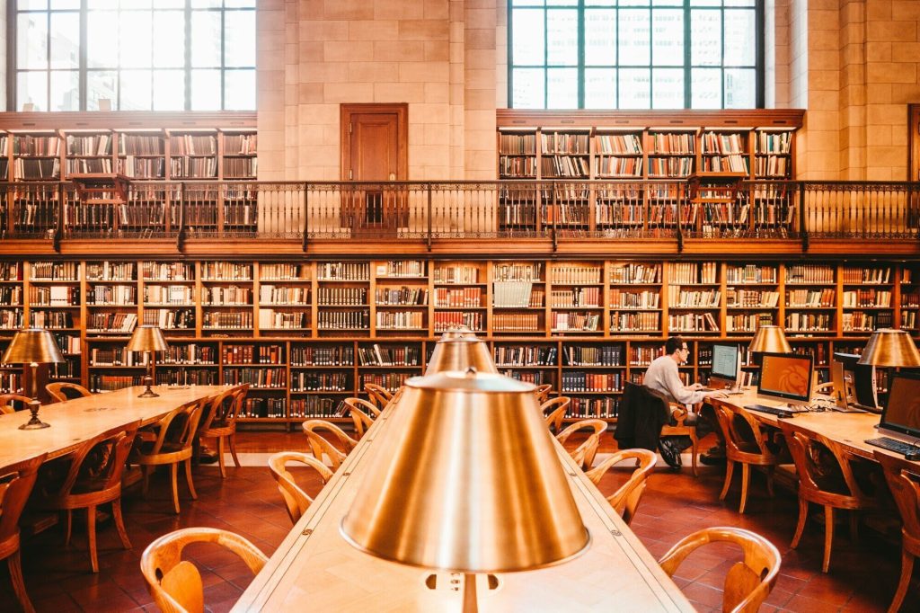 The New York Public Library main branch reading room